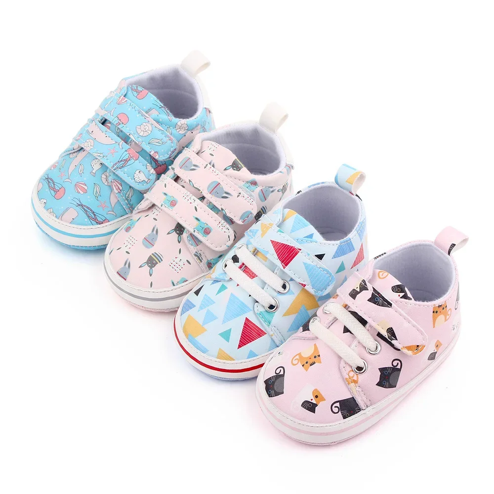 

NEW Baby Toddler Shoes Spring Autumn Cute Cartoon Strawberry Ice Cream Mustache Sports Soft Sole Baby First Walkers 1 Pairs