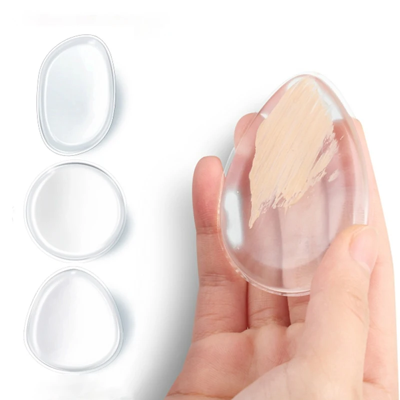 

New Silicone Jelly Puff Makeup Tool BB Cream Liquid Foundation Makeup Sponge Facial Cosmetic Blender Blending Transparent Puff