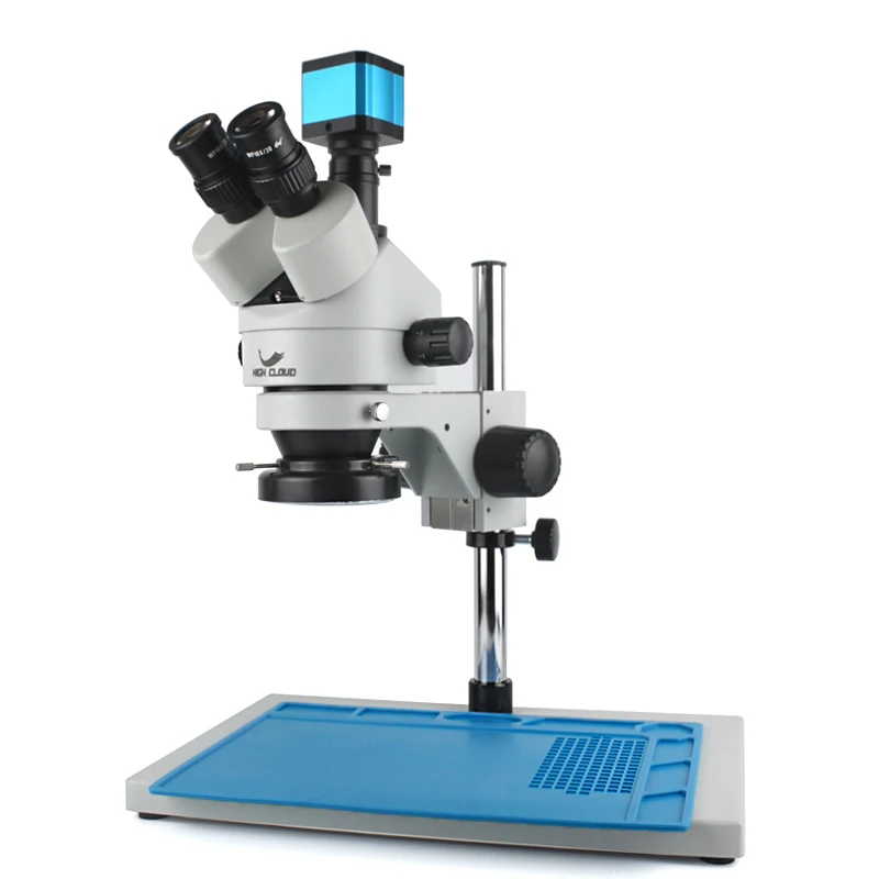 

7X-45X Simul-Foca Continuous zoom Trinocular Stereo Microscope HDNI Professional Microscope Camera for mobile phone repa