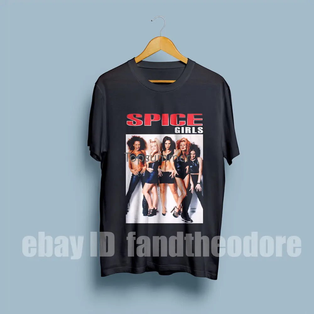 Футболка мужская с принтом в виде поп-девушки Спайс 90-х годов, классический постер, черная брендовая одежда для фитнеса, S-Xxxl