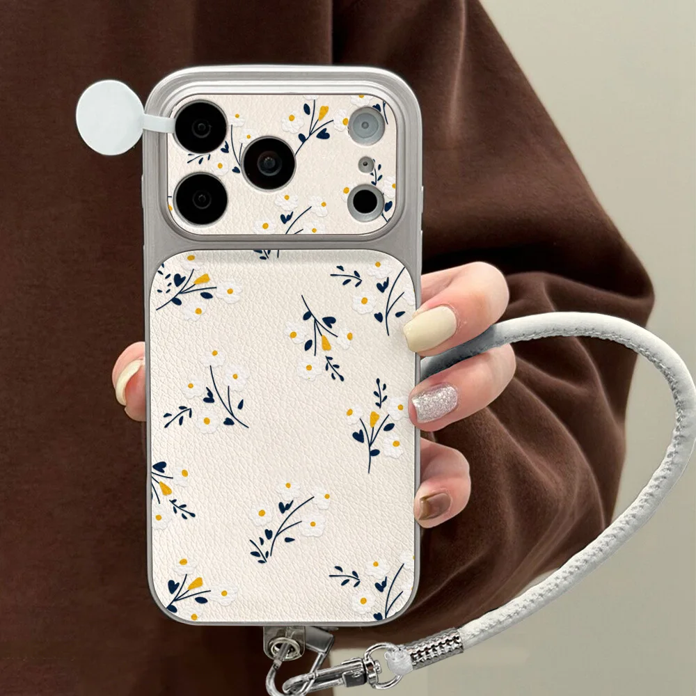 Чехол для телефона с маленькими цветами для iPhone 17 16 Pro Max 15 14 13 11 12 Pro 17 Pro, матовый, противоударный, из мягкого силикона с текстурой кожи (art.: 3920da9ebe374) - 3920da9ebe374