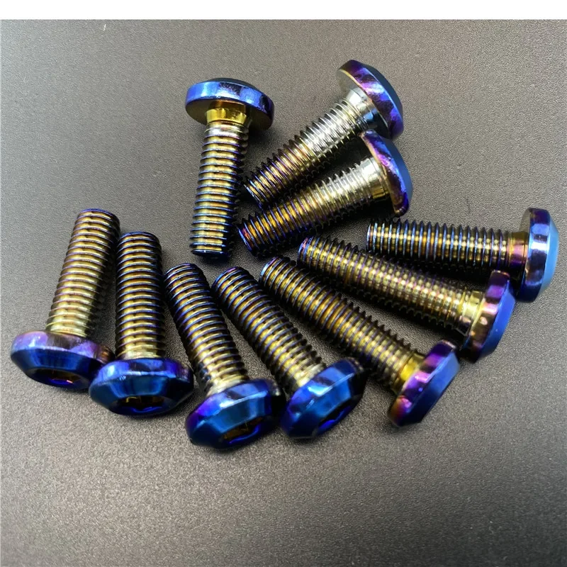 

10 шт. M8 * 25 мм горящий титановый болт винт конический шарик шестигранный ключ головка болты для мотоцикла Yamaha тормозной дисковый болт