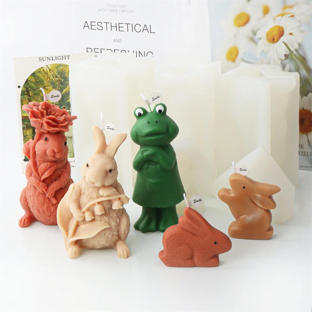 Пасхальный Кролик Лягушка свеча ранняя Ароматерапия Свеча расширение гипсовое