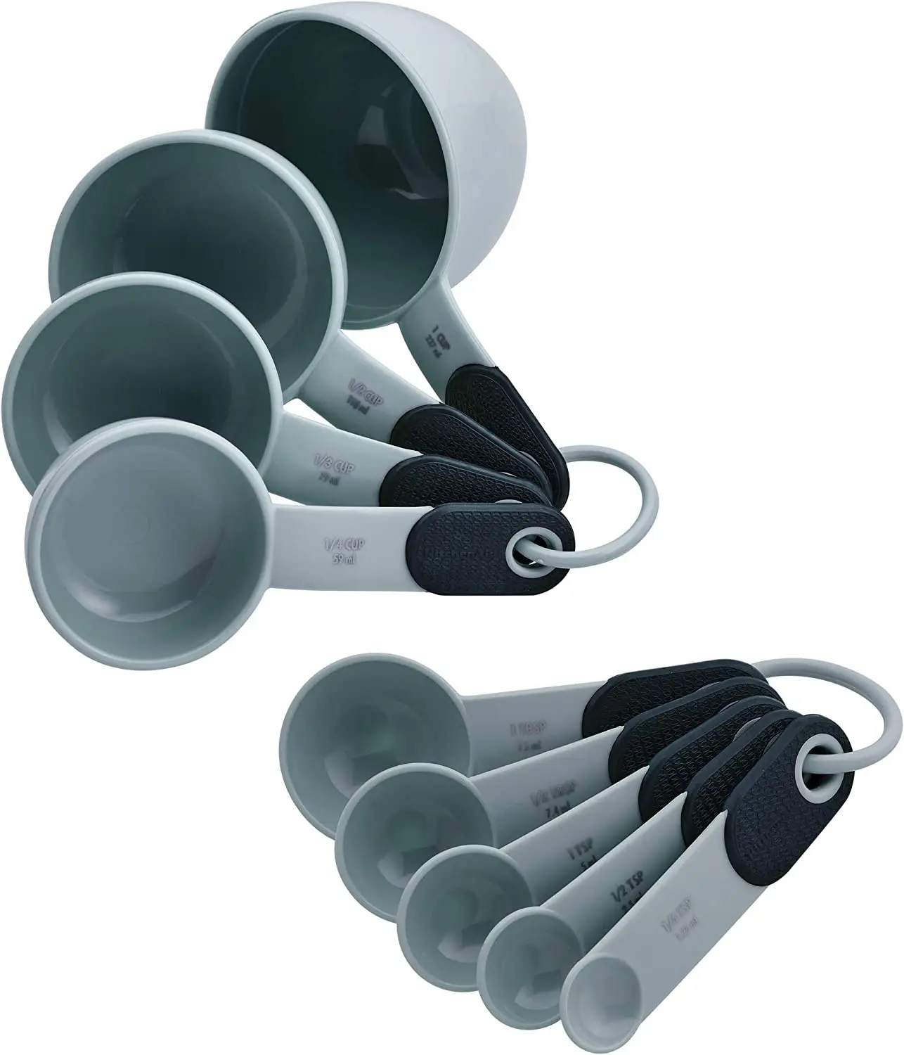 

Classic measuring spoons and cups set, set of 9, Pistache/