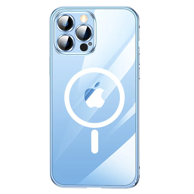 Metal Magnetic Phone Case For iPhone 14 12 13 11 Pro Max For Magsafe iPhone 14 Pro Max  Aluminium alloy Wireless Charging Cover