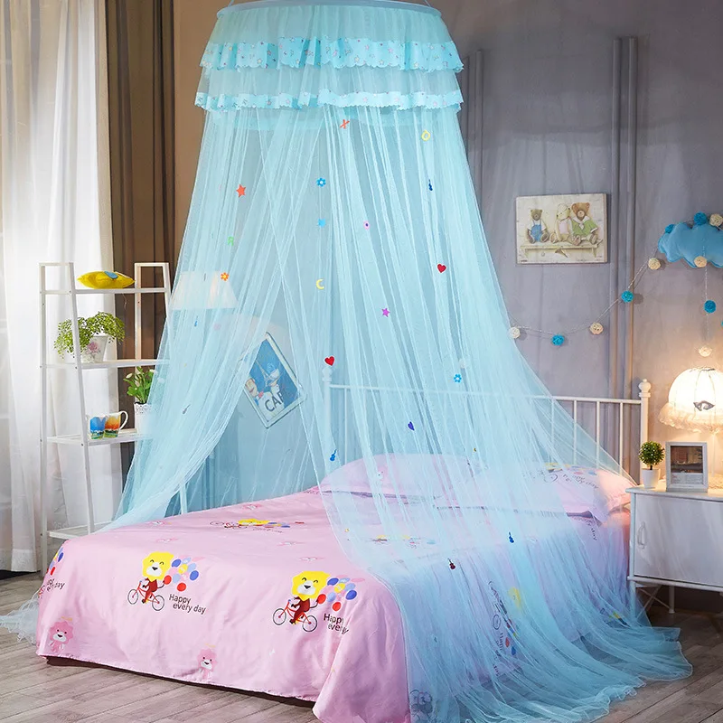 

Round Lace Bedcover Curtain Dome Bed Canopy Princess Mosquito Net Hanging Kids Baby Bedding Canopy Mosquito Net