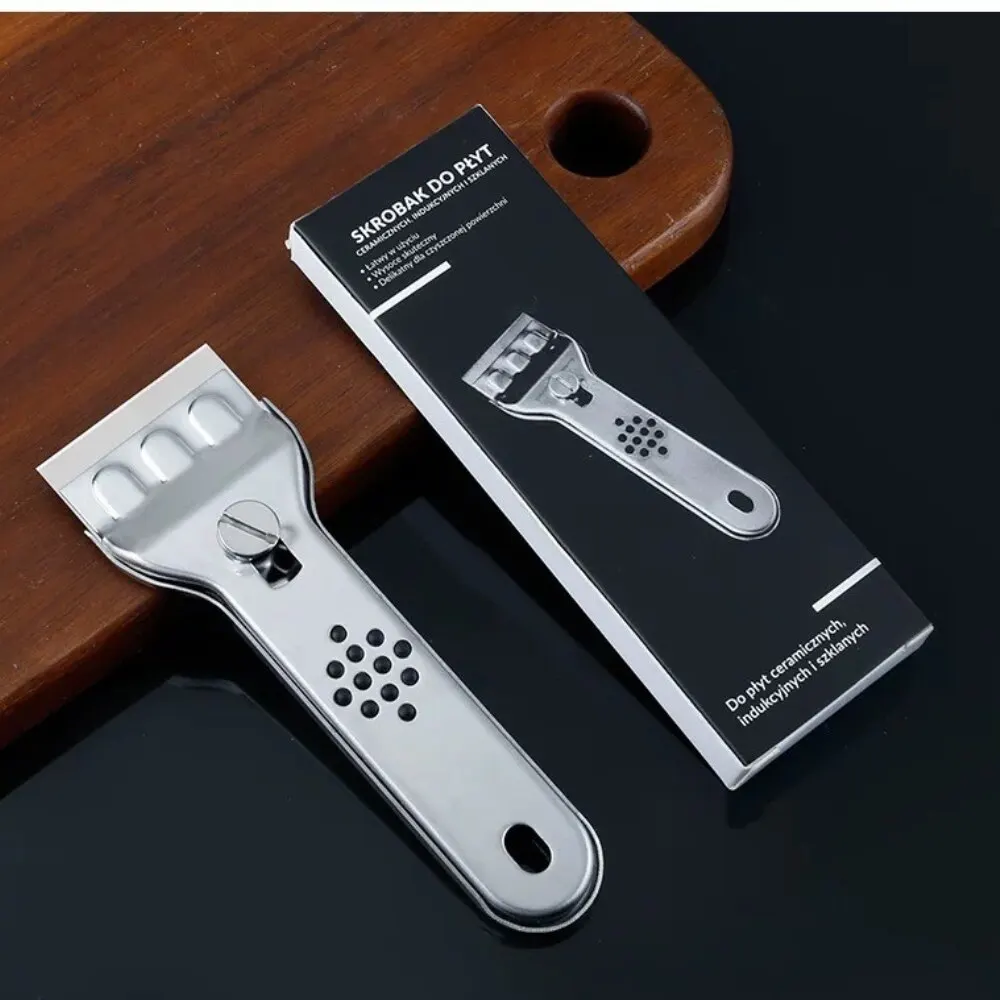 

1PC Multifunction Cleaner Scraper Kitchen Glass Ceramic Hob Cleaning Spatula with 5pcs Blade Kitchen Stove Oven Cleaning