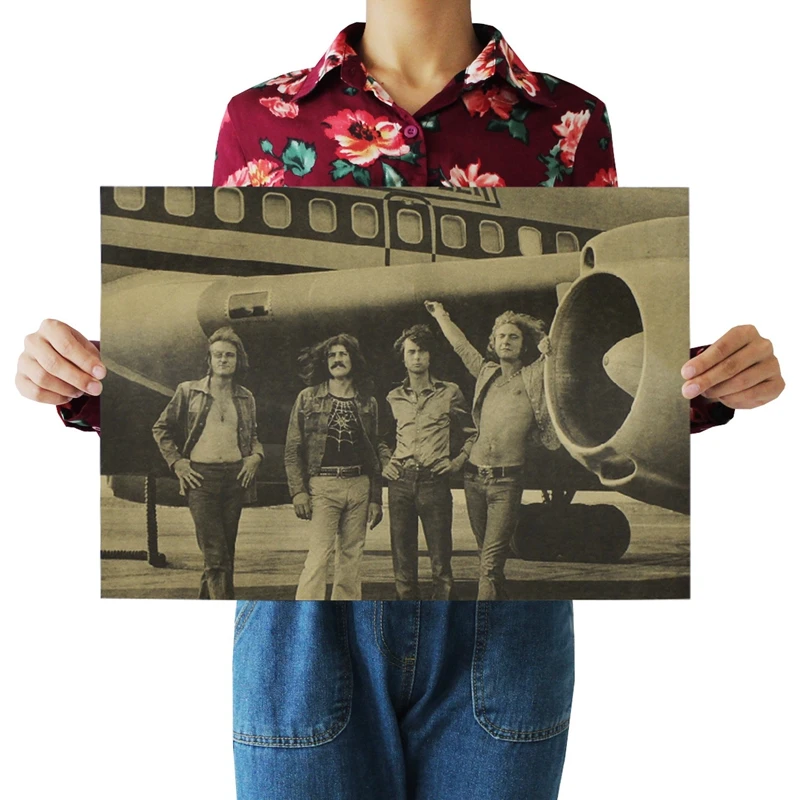 

Classic band retro English kraft paper photography poster dormitory bar cafe interior decoration stickers
