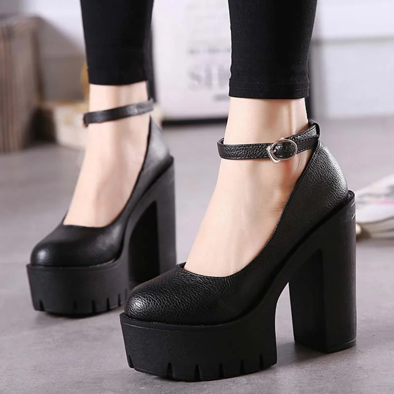 

Туфли женские на платформе и толстом каблуке, повседневные туфли-лодочки на высоком каблуке, для ночного клуба и диджея, обувь для подиума, в...