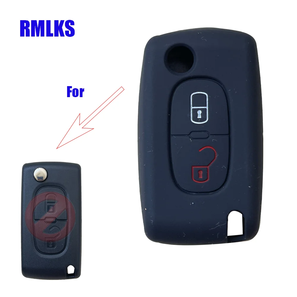 Задняя крышка с 2 кнопками для Peugeot 207 307 308 407 408 Citroen C3 C4 C4L C5 C6