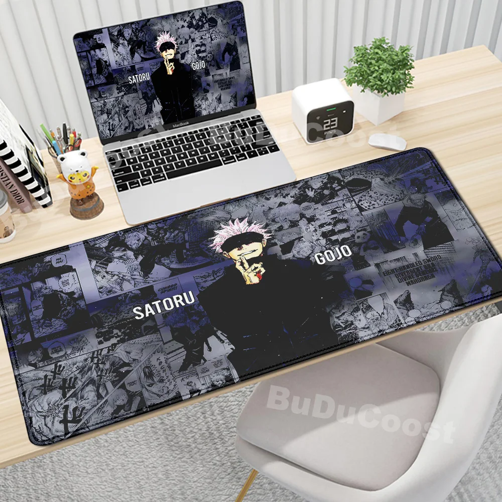 XXL популярный коврик для мыши с аниме juютсу Kaisen большого размера застежкой по