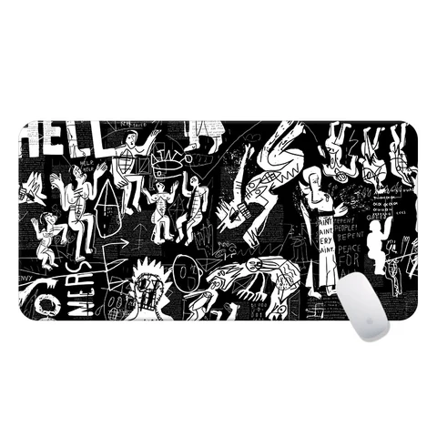 Черный готический коврик для мыши из искусственной кожи