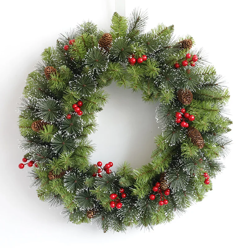 

Christmas green pine cone garland wall hanging door decoration pendant home hotel window holiday atmosphere decoration supplies