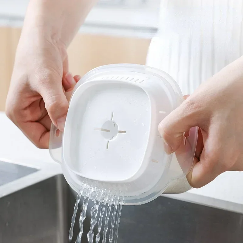 Микроволновая печь Рисоварка 700 мл Multifungsi Steamer Sup Panas Memasak Bento Kotak Makan Siang Makanan Kelas PP Dapur