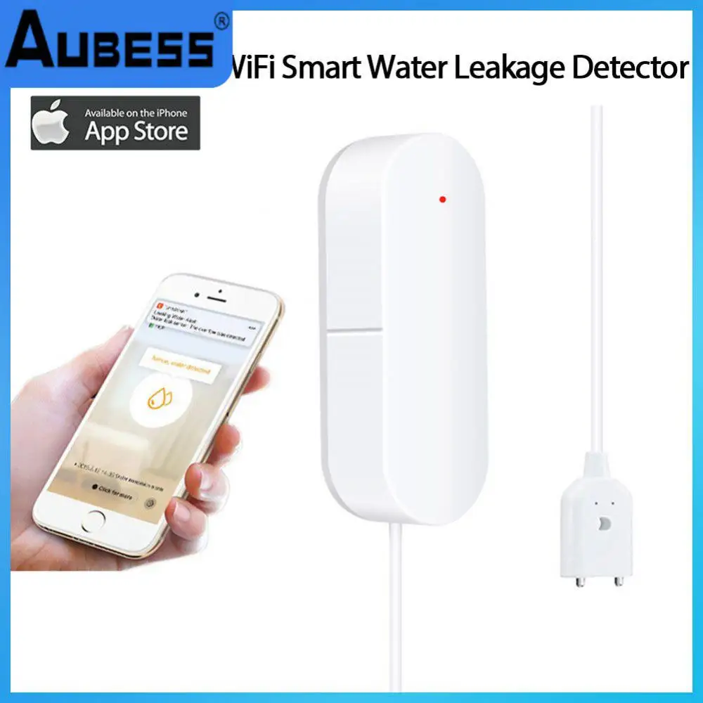 

Smart Home Flood Detector Tuya Wifi Water Leakage Detection Voice Control Overflow Alarm Home Security System Smart Life