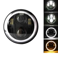 5 75 inch black halo angel eyes led headlight for harley sportster 1200 883 street 500 750 5 34 projector round headlamp