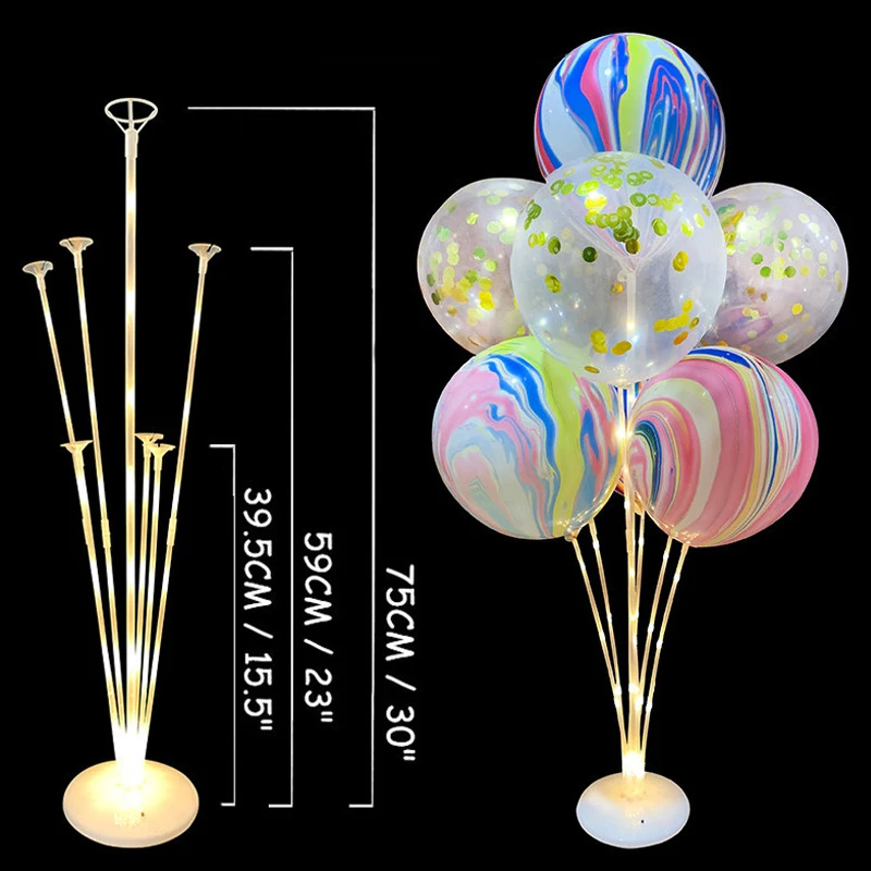 

1/2Set Balloons Column Stand Holder Clip Glue Dot Kids Baby Shower Birthday Wedding Party Decoration Eid DIY Ballons Accessories