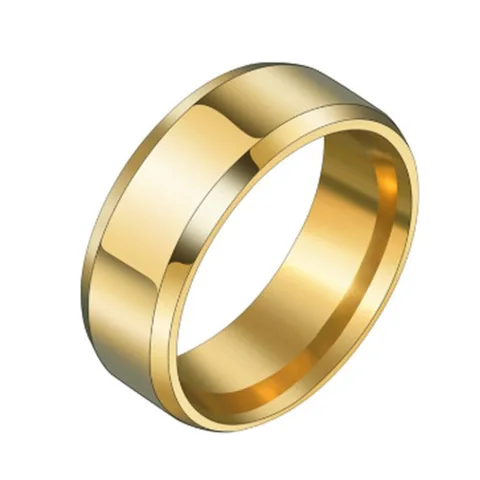 Auxauxme 8 мм черный золотой цвет матовые кольца из титановой нержавеющей стали для мужчин и женщин простой свадебный аксессуар