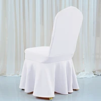 solid party chair cover for dining room thick chair slipcover stretch chair skirt wedding party hotel banquet home decoration