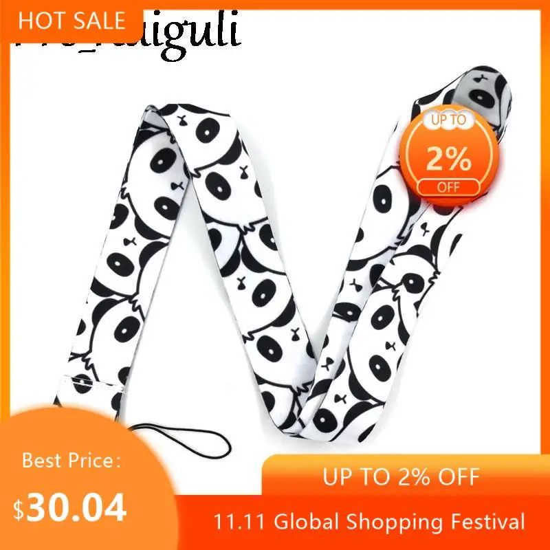 

Животное панда шейный ремешок брелок для мобильного телефона ремень ID значок держатель Веревка Брелок Аксессуары для косплея