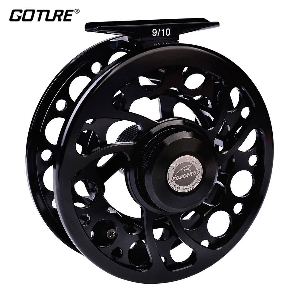 

Goture 5/7 7/9 9/10 WT Fly Fishing Reels CNC-machined Die Casting Large Arbor Fly Reel 2+1BB 1:1 For Trout Fishing Accessories