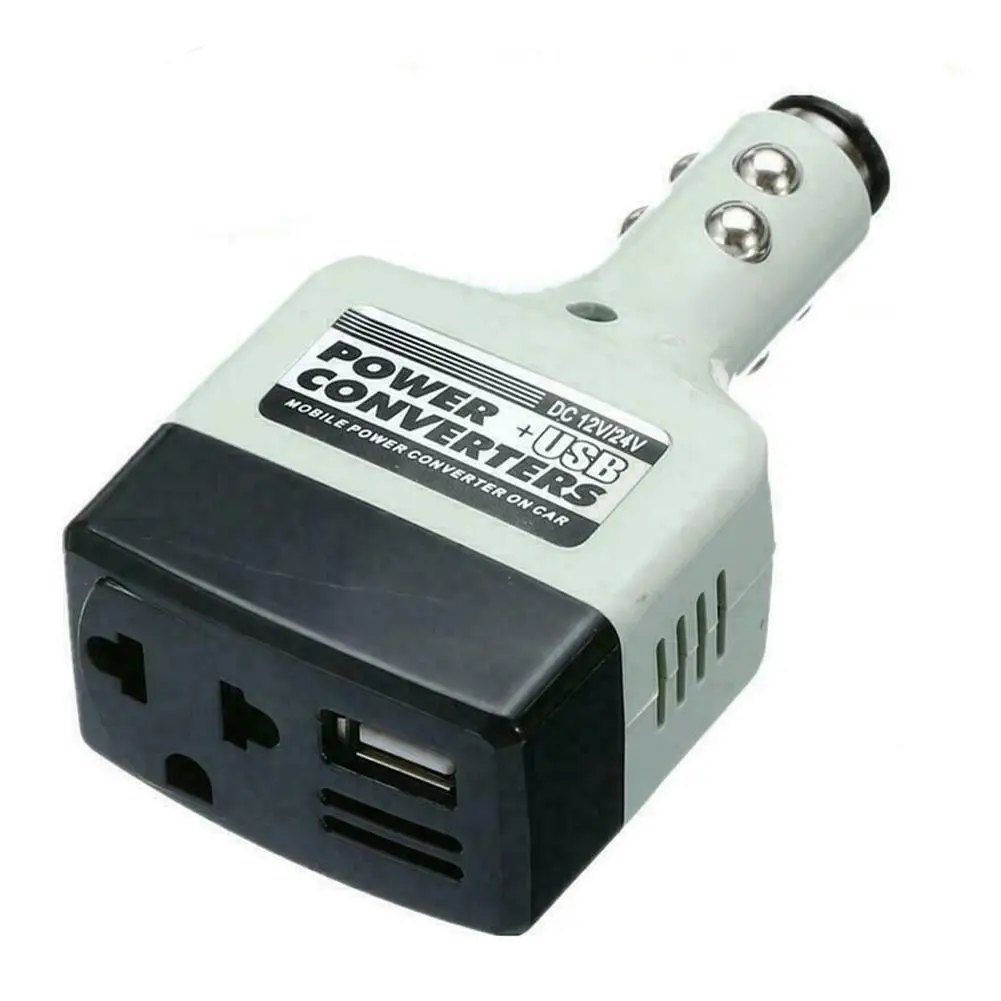 Автомобильный USB-преобразователь напряжения 220 В постоянного тока в переменного