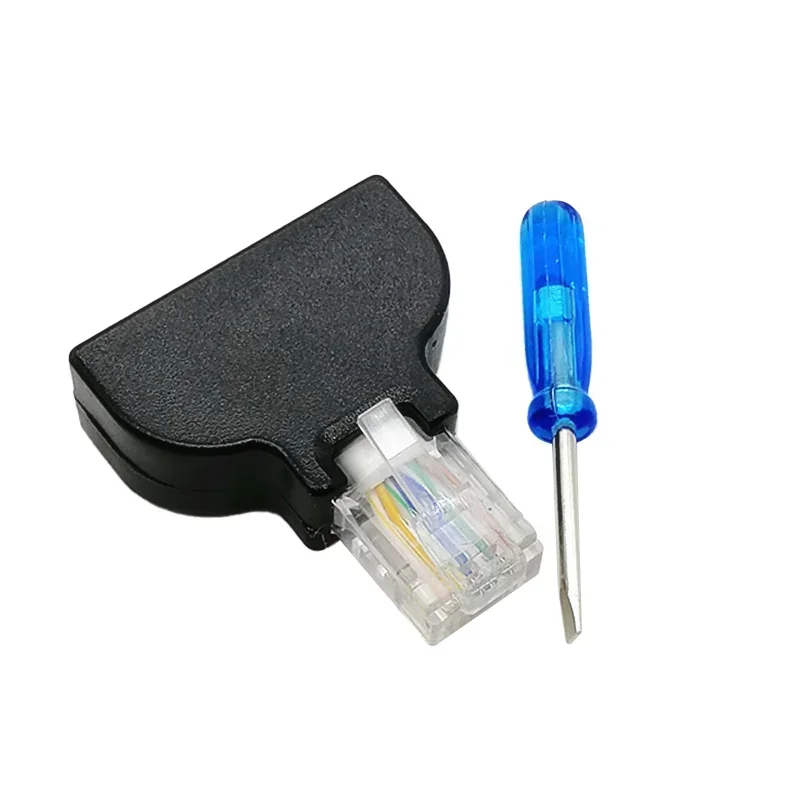 Фото Переходник RJ45 на 8-контактный винтовой блок с 8-контактной винтовой клеммой и разъемом RJ45 для разъема кабеля Интернета сетевого AV №4
