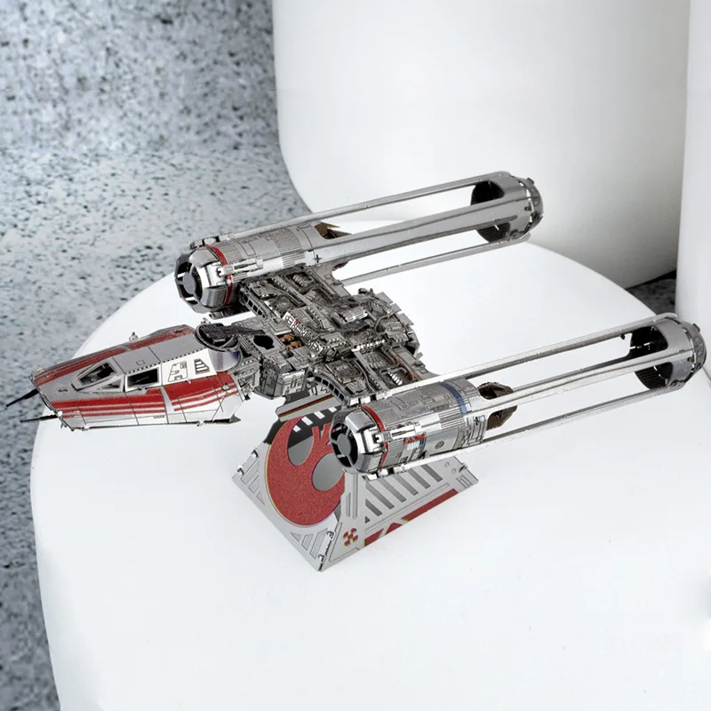 

Color 3D Metal Puzzle Model Fighter Series Y-wing Fighter Educational Toys Puzzles for Kids Metal Earth Adult Gift Toys