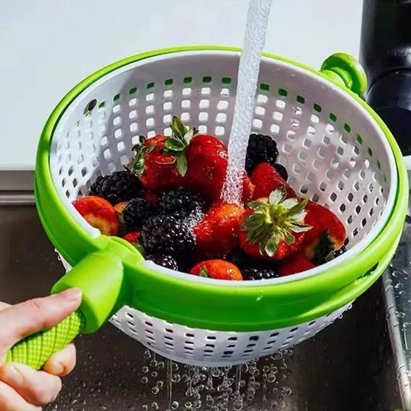 

Vegetable Spinner Lettuce Greens Washer Dryer Salad Spinner Dehydrator Crisper Strainer Spinning Colander Kitchen Accessories