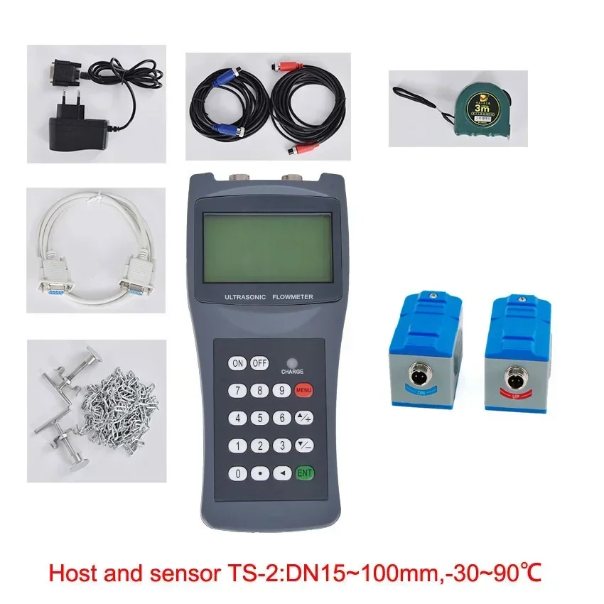 TDS-100H портативный ультразвуковой расходомер с зажимом на датчике M2(DN50-700mm 0 ~ 160 ℃)