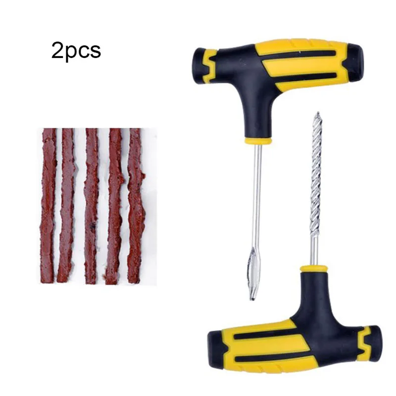 

NEW Car Tire Repair Tools Kit with Rubber Strips Tubeless Tyre Puncture Studding Plug Set for Truck Motorcycle