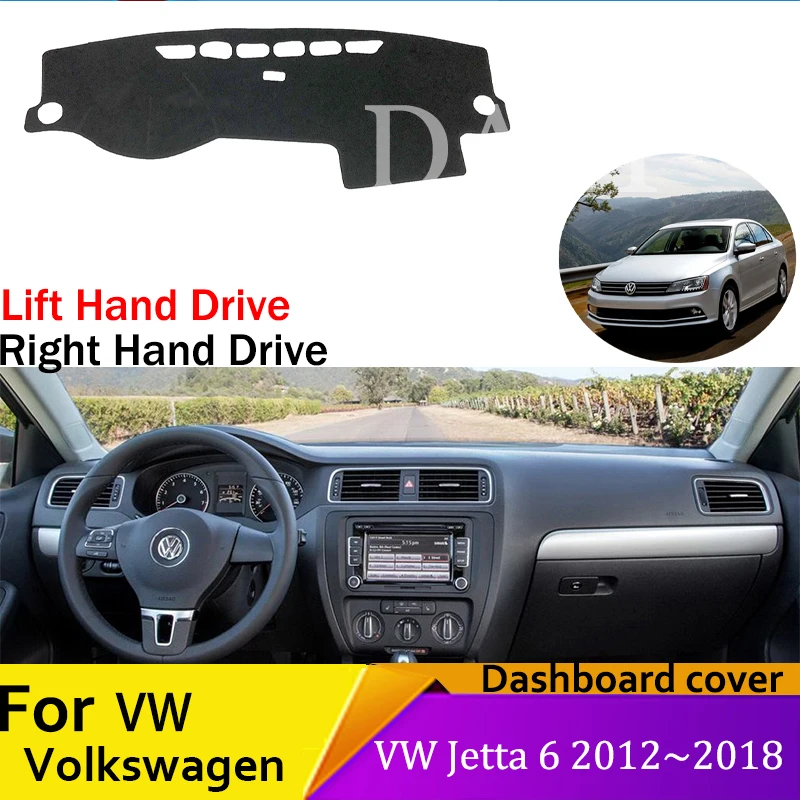 

Противоскользящий коврик для приборной панели, Накладка для Volkswagen VW Jetta 6 A6 MK6 2012 ~ 2018 5C6, внутренние противосолнечные противоскользящие автом...