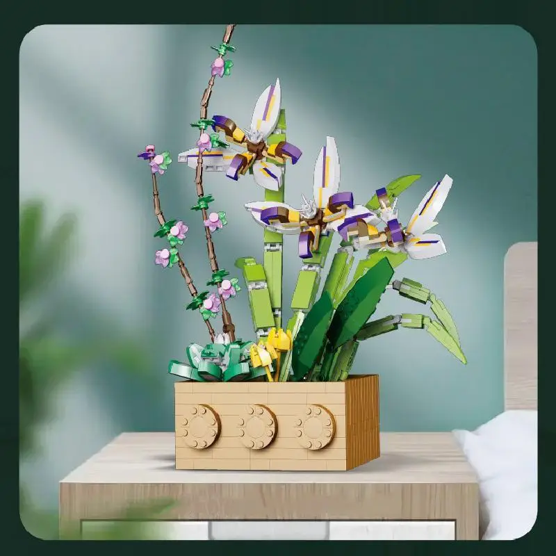 G5011 миниатюрные элементы в национальном стиле строительный блок букет пазлов