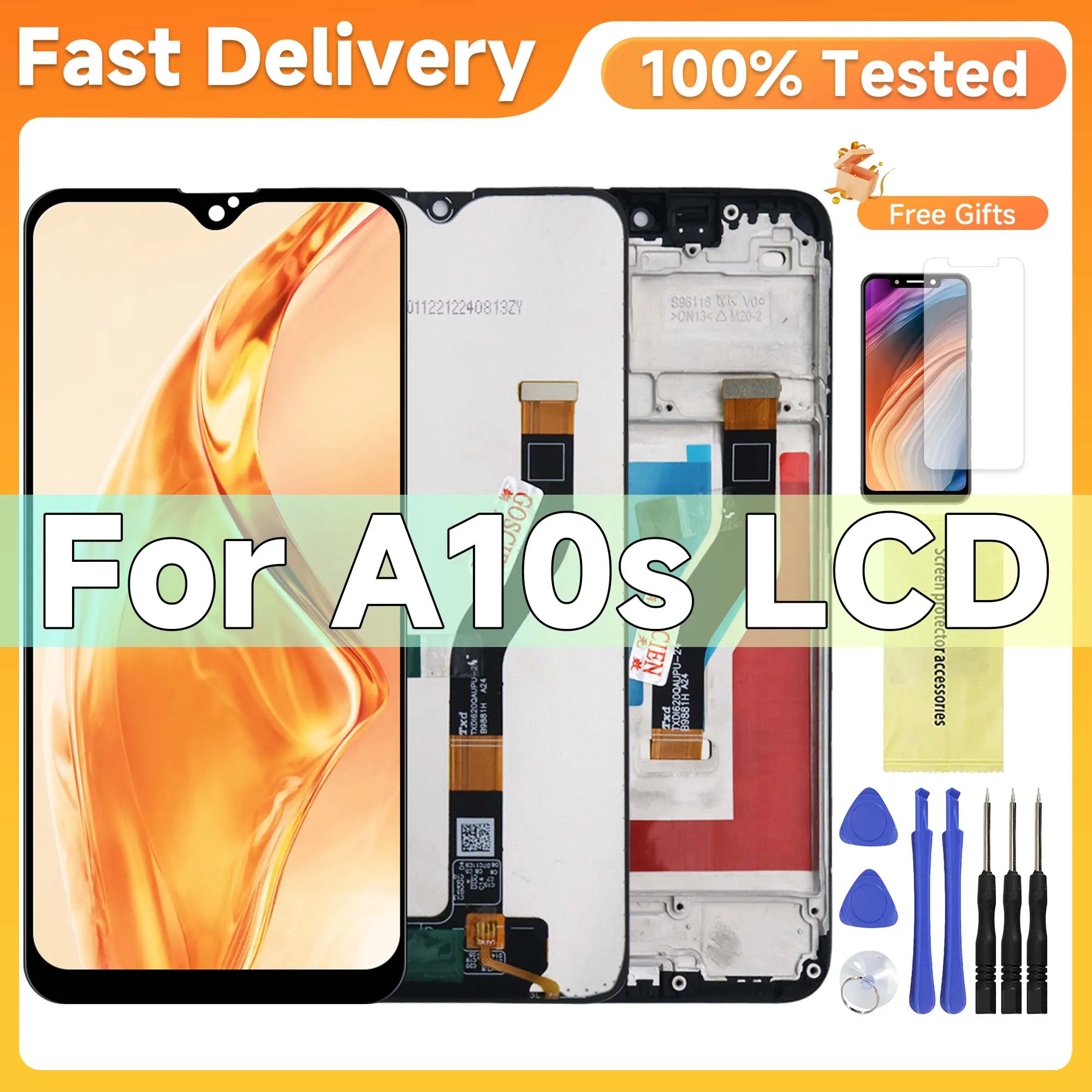 6 2 &quotдля Samsung A10s ЖК-дигитайзер A107/DS A107F A107FD A107M дисплей с сенсорным экраном и рамкой