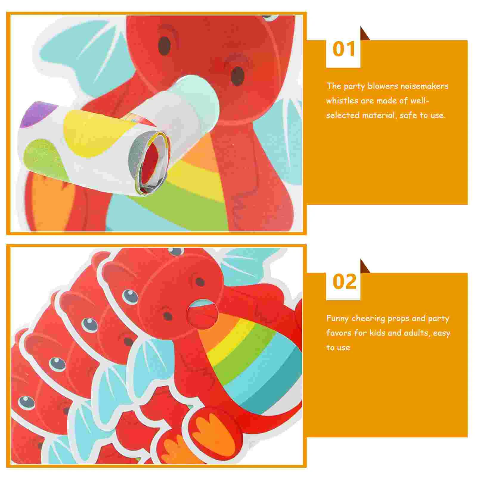 20 шт. мультяшный динозавр свистящий вечерние шумогенератор свистки музыкальные