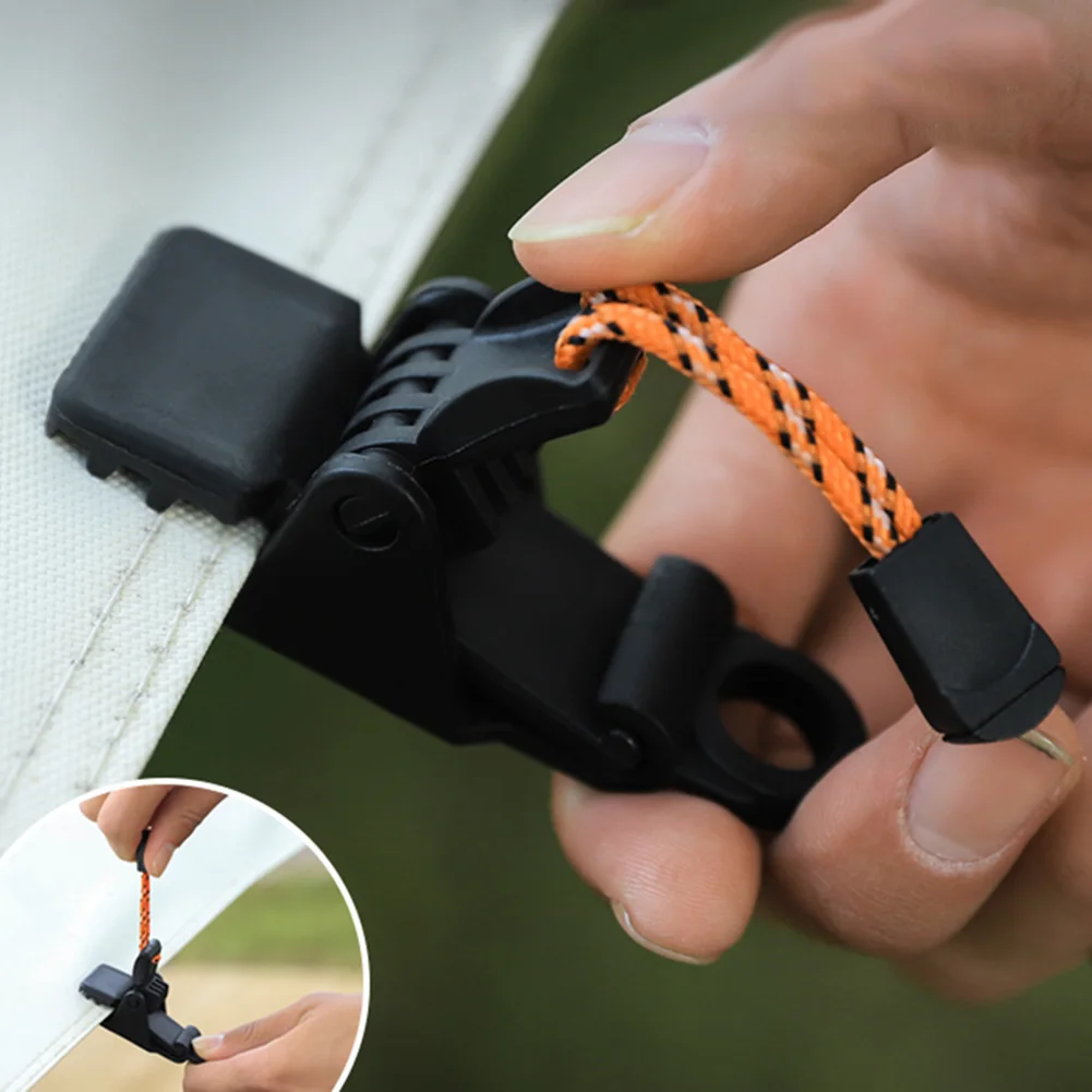 

Camping Awning Fly Tarpaulin Tent Clips Buckle Crocodile Rope Clamps Wind Rope Clamps Mountaineering Camping Accessories