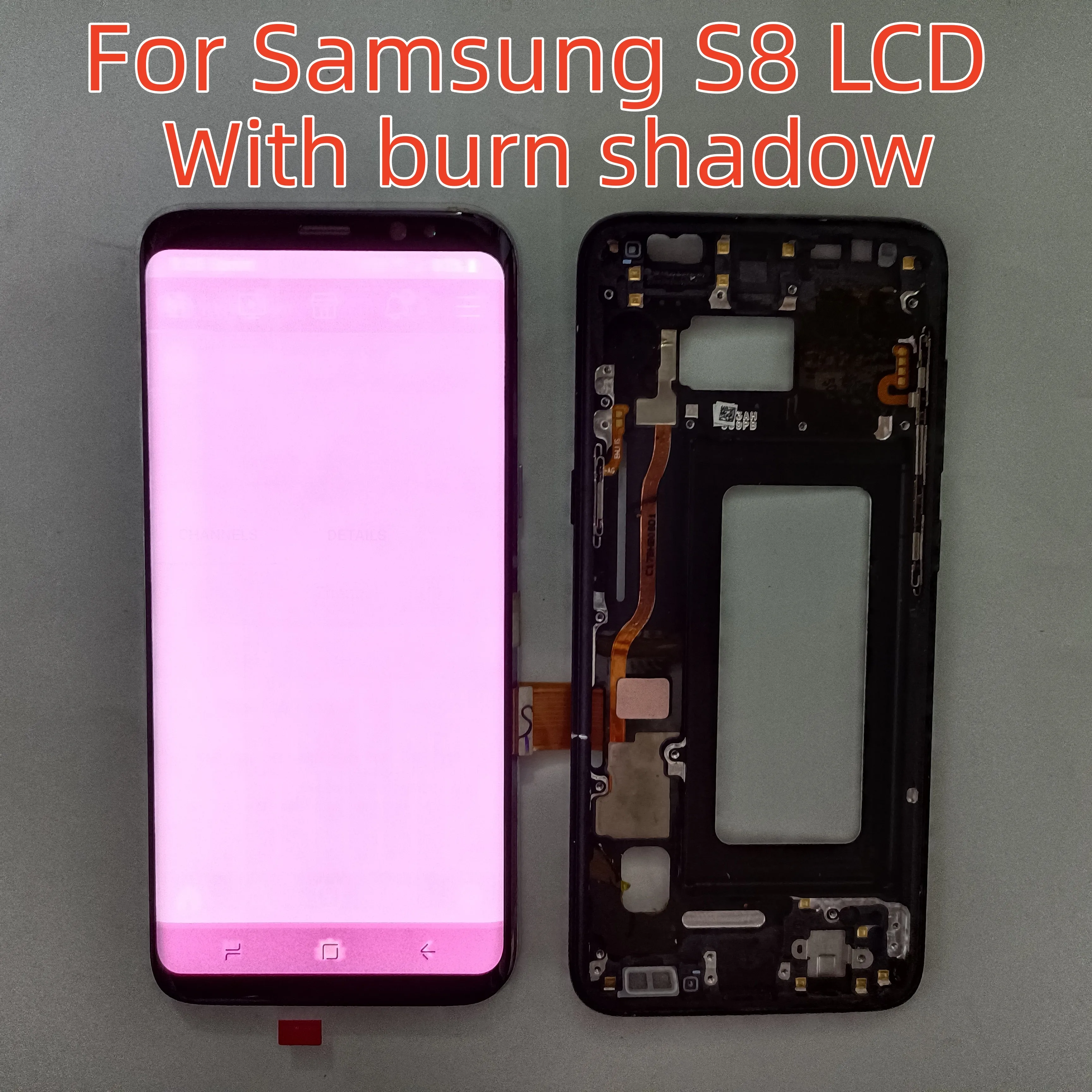 Original For s8 Samsung Galaxy S8 LCD DisplaySM-G950FD G950A G950U G950F Touch Screen Digitizer Panel Assembly  With Burn shadow