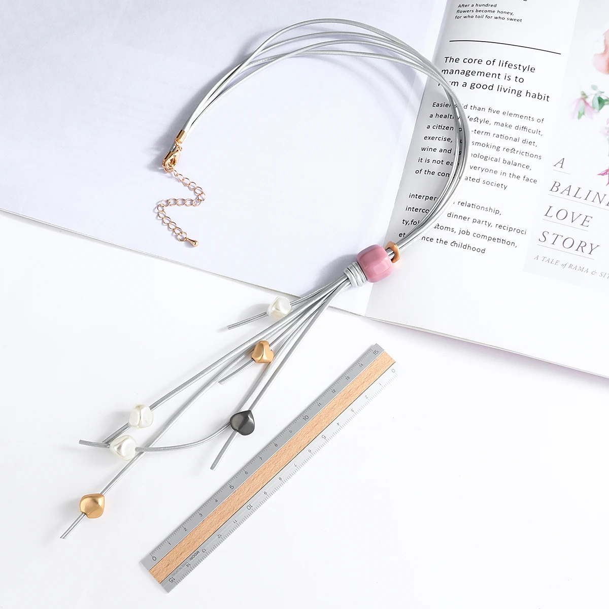 

Amorcome Vintage Irregular Geometric Metal Beads Long Necklace Leather Pendant Tassel Women Sweater Dress Chains Jewelry Bijoux