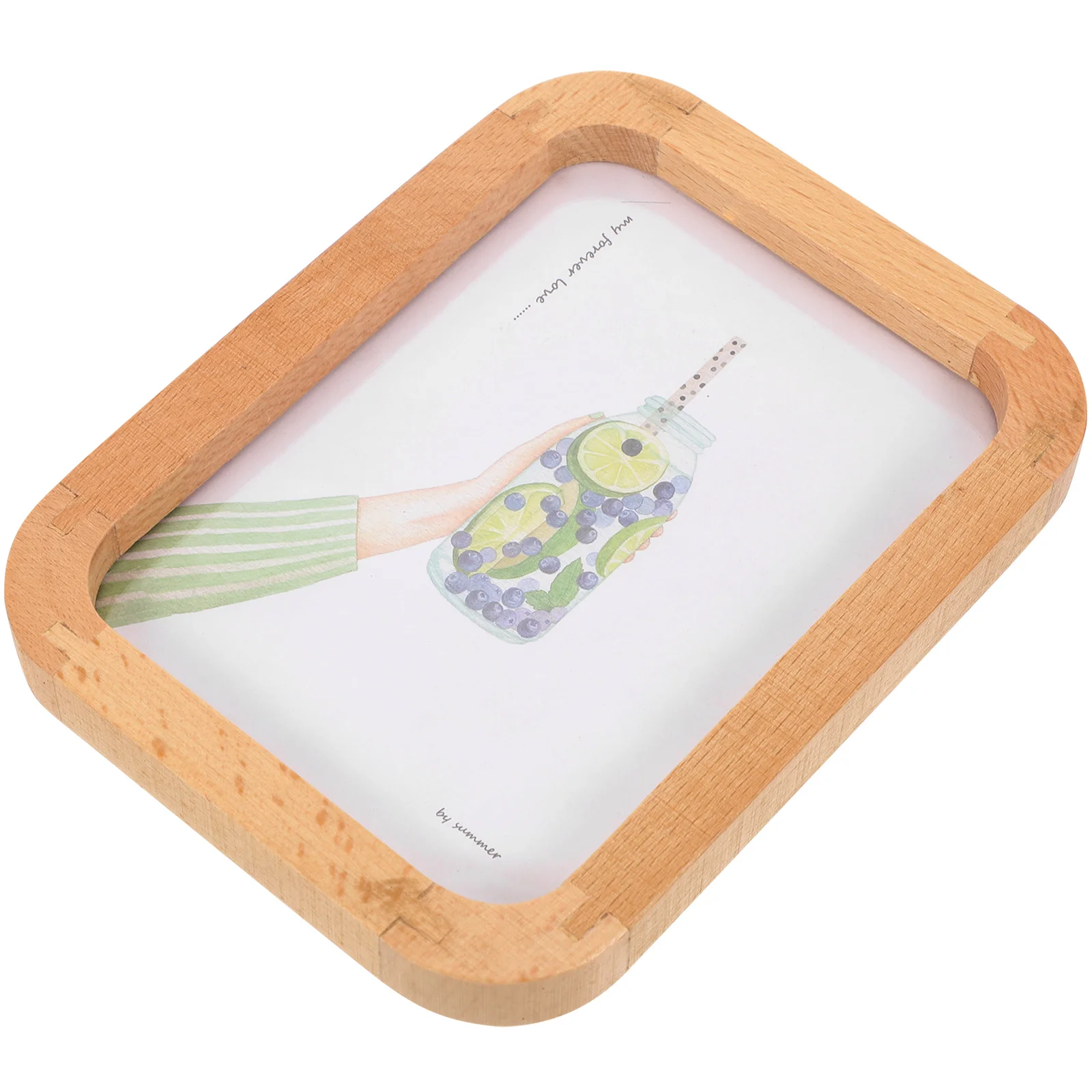 

Wood Picture Frame Round Corner Photo Frame Desktop Display Picture Frame