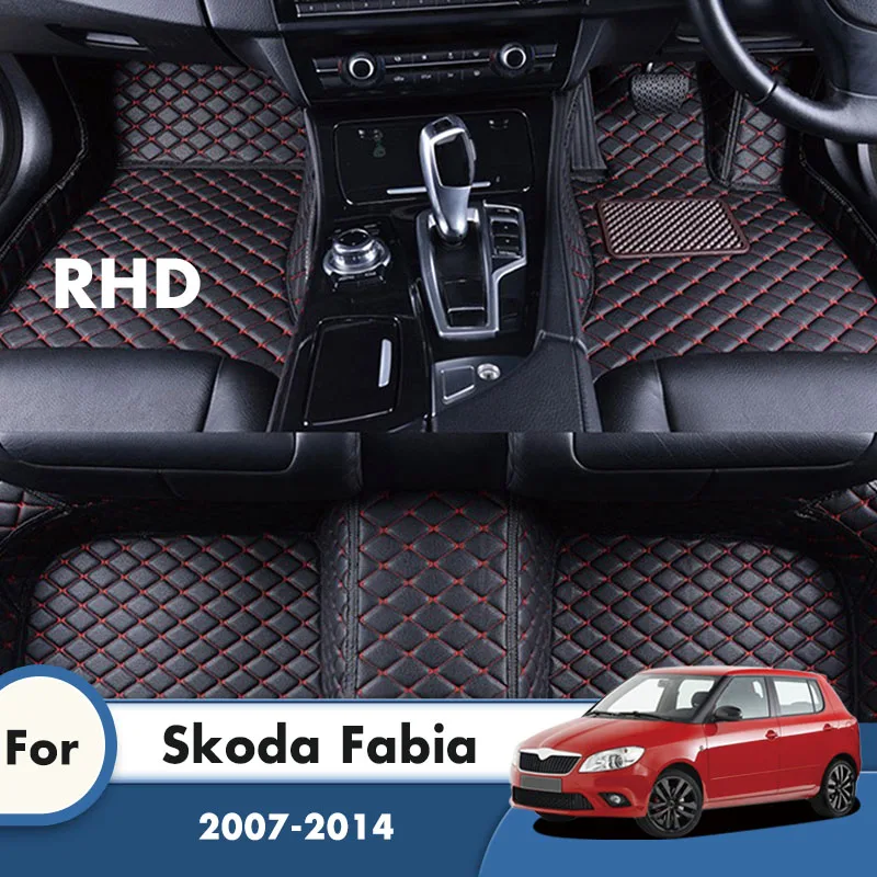 

RHD Carpets Rugs For Skoda Fabia 2014 2013 2012 2011 2010 2008 2007 Car Floor Mats Foot Pads Automobile Car Accessories Interior