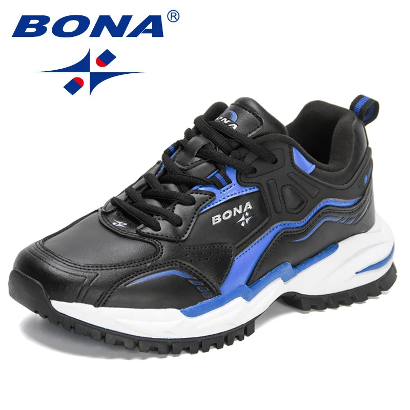 BONA 2022 New Designers Running Shoes Men Autumn Sneakers Man High Quality Light Breathable Sport Athletic Shoes Mansculino Soft