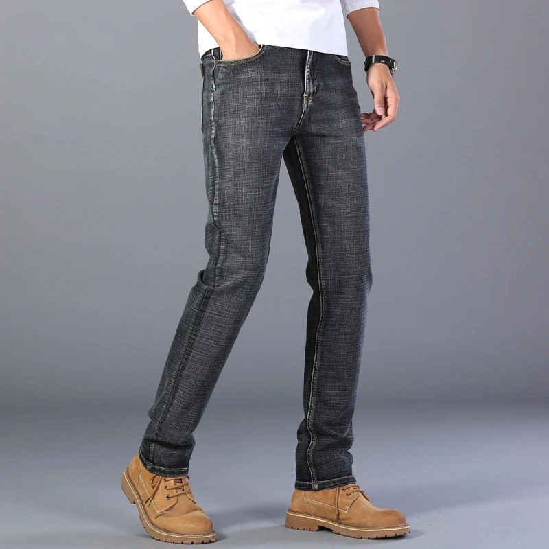 Thoshine Brand Spring Summer Men Thin Jeans Straight Slim Fit Fashion Style Denim Pants Cowboy Casual Trousers Lightweight