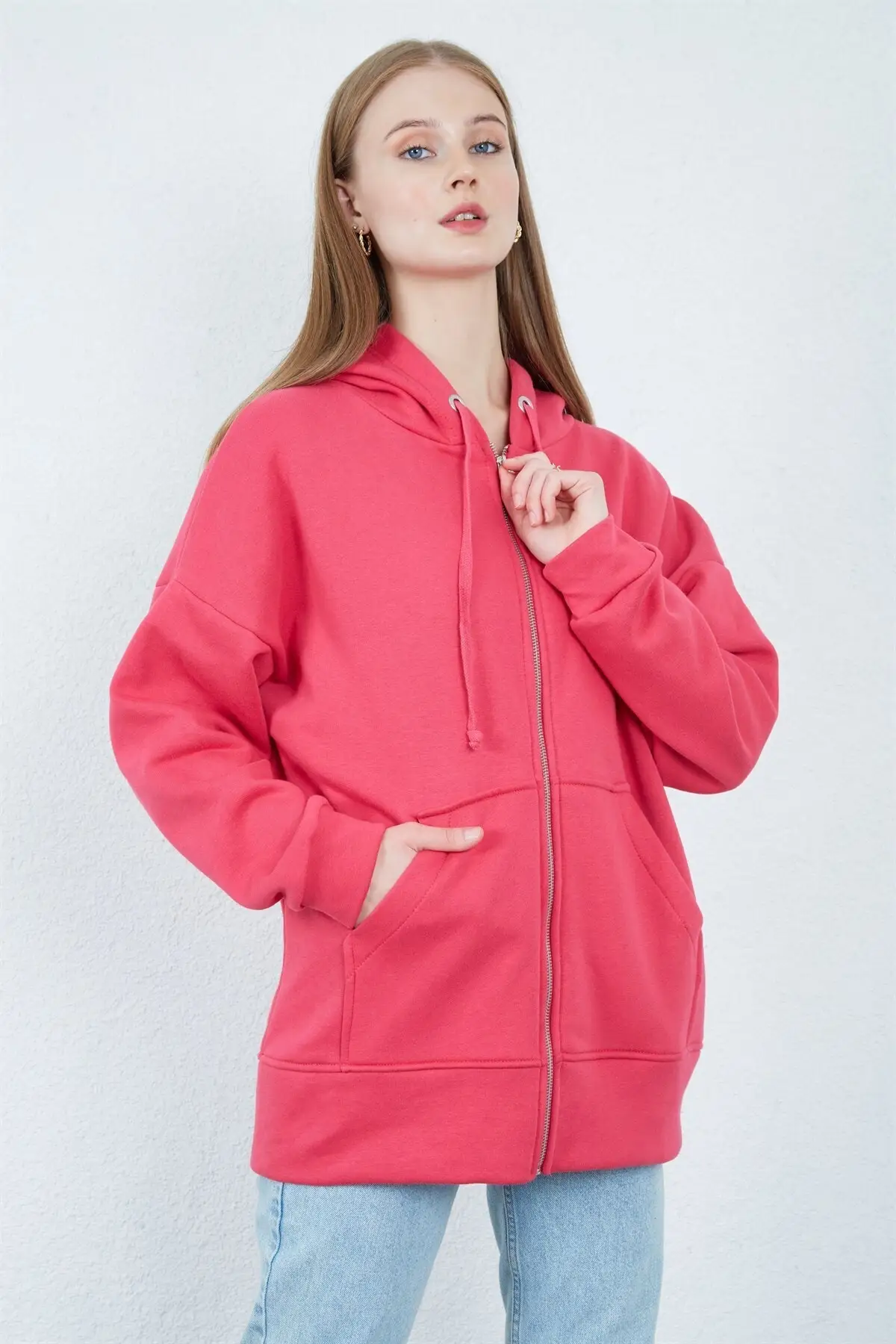 

Women's Cardigan Metal Zipper Hoodie Sweatshirt Casual Knitted Quality Fashion Cardigan Sweaters Loose Sweater Jumper