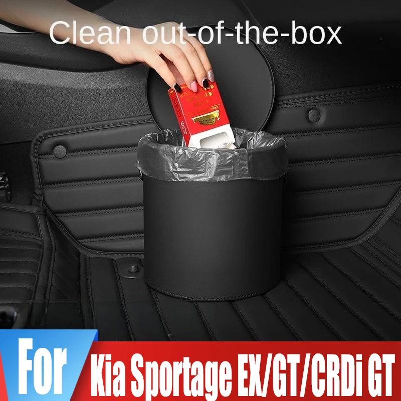 

Автомобильная мусорная корзина для Kia Sportage EX/GT/CRDi GT, подвесная Многофункциональная портативная мусорная корзина, органайзер, карманные аксессуары