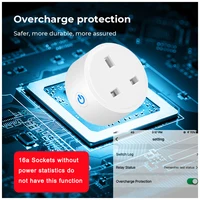 WiFi Smart Plug Bluetooth-compatible Wireless Remote Control Power Socket for Water Heater Air Conditioner UK Plug, 16A