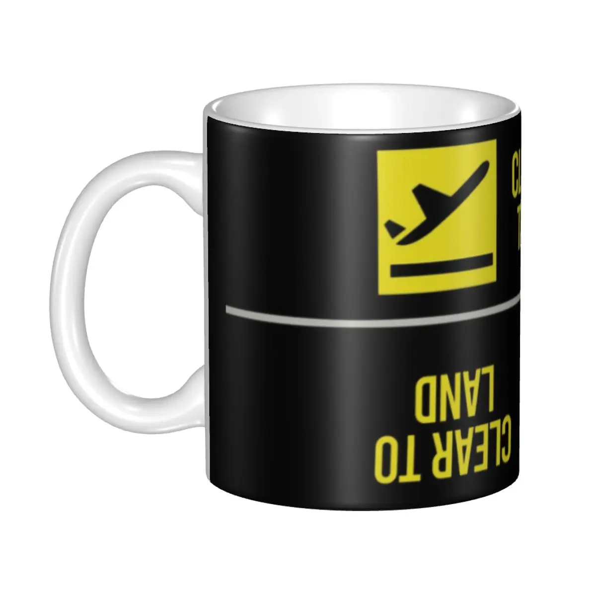 

Прозрачная Кофейная кружка для взлета и посадки, самодельная изготовленная на заказ авиаторская керамическая кружка для чая и молока