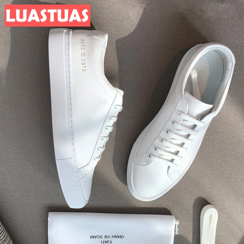 

Новое поступление, женские кроссовки LuasTuas из натуральной кожи, весенняя обувь на шнуровке для женщин, Повседневная Клубная обувь для тренир...