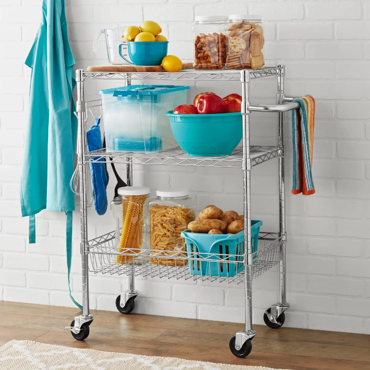 

Гипер жесткая 3-уровневая многофункциональная тележка, Хромированный Цвет, грузоподъемность 500 фунтов, тележка для хранения | США | Новинка