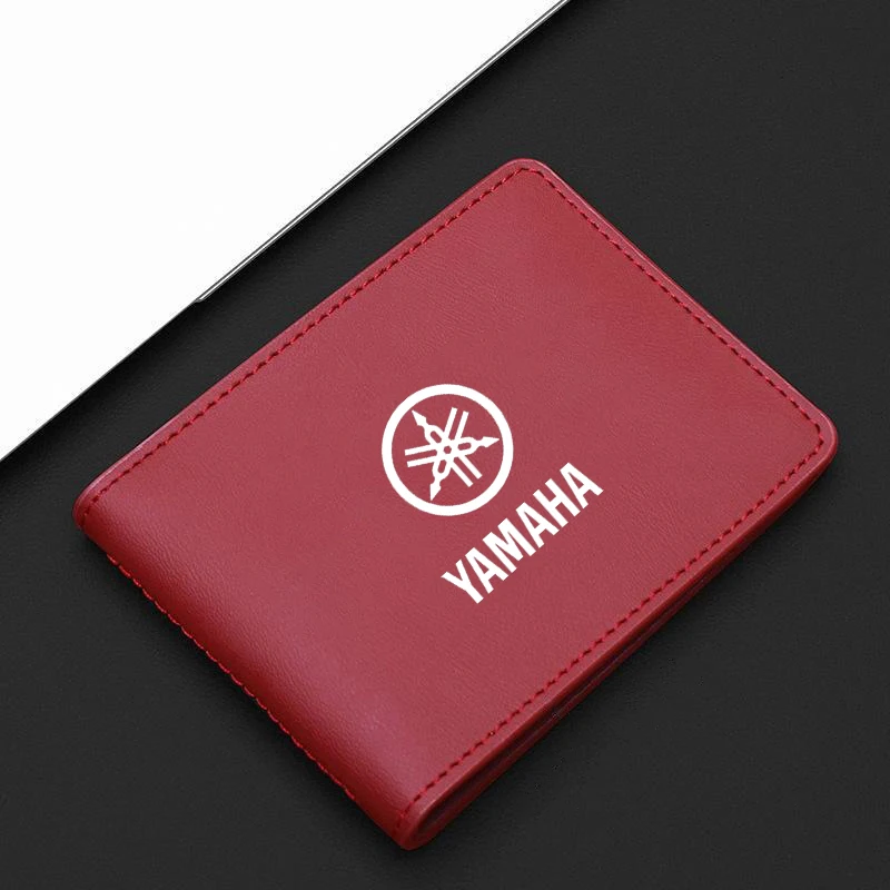 Для Yamaha R1 R3 R25 Mt-09 Mt07 Fazer Fz6 Xj6 R15 TMAX Moto Брелок Кожаная сумка Кредитная карта
