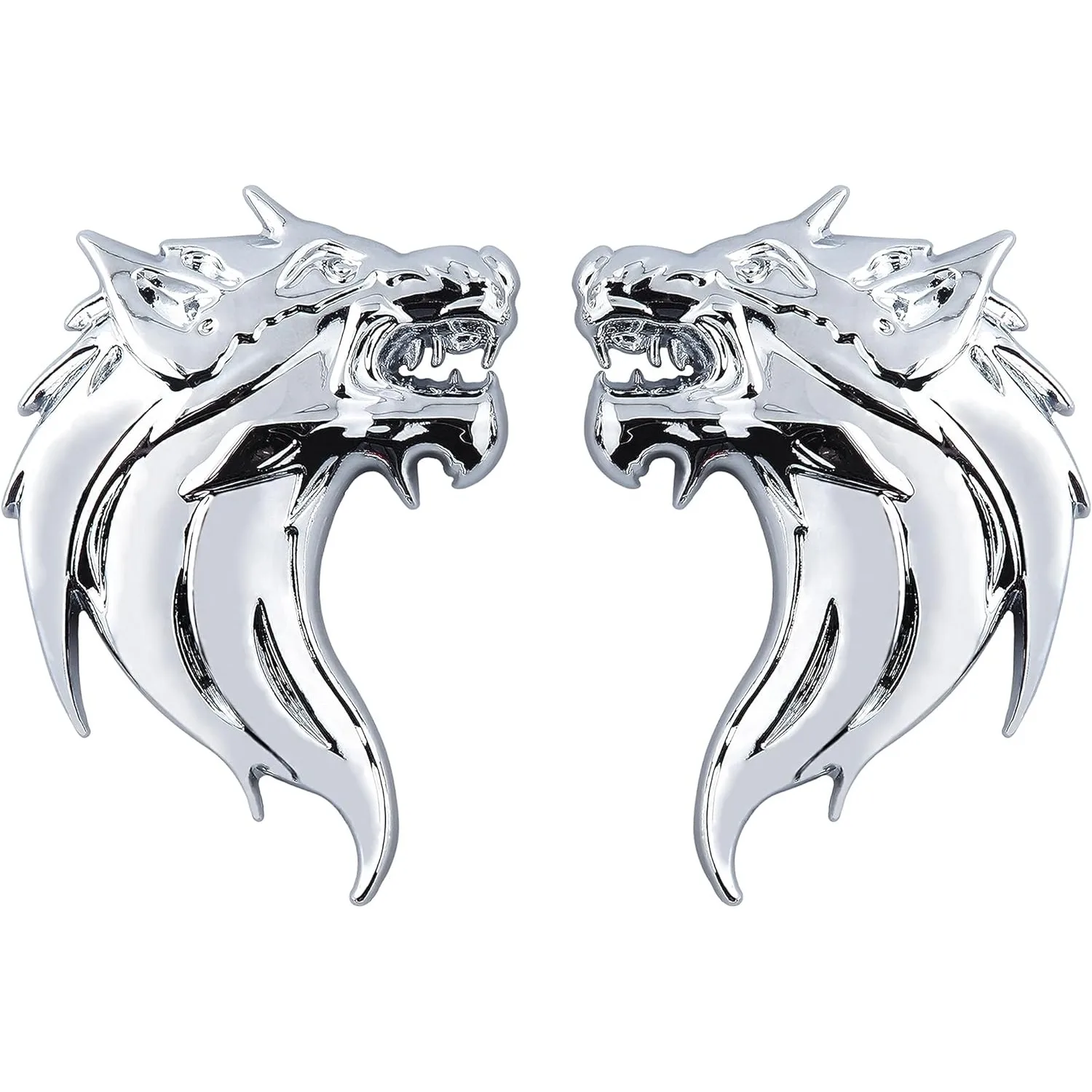 

2 шт., крутая голова волка, боковые/задние/передние украшения, значок, эмблема, 3D самоклеящаяся наклейка с именной табличкой для автомобиля